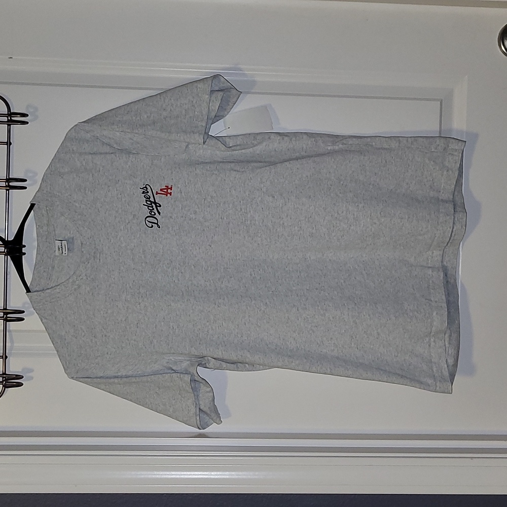Sporty & Rich Dodgers Serif Tee In Heather Grey S NWT - Picture 11 of 15